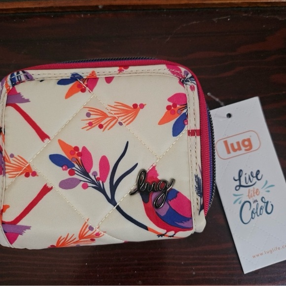 Lug Camper SE Bag & Matching Splits SE Wallet Cardinals Cream SET. NEW - Picture 6 of 10